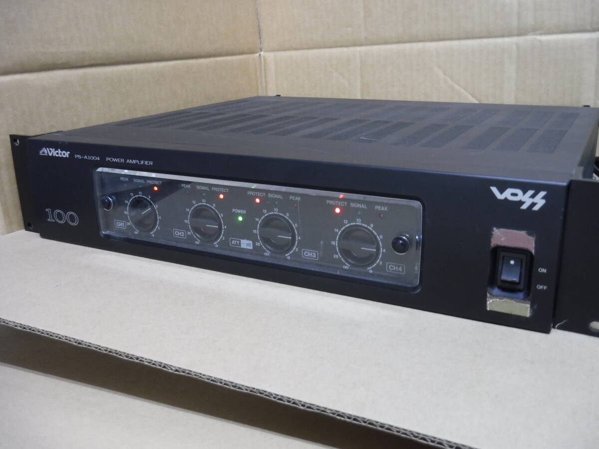 Victor PS-A1004 パワーアンプ 100V,300W Yahoo!オークション - Victor PS-A1004 4チャンネルパワーアンプ