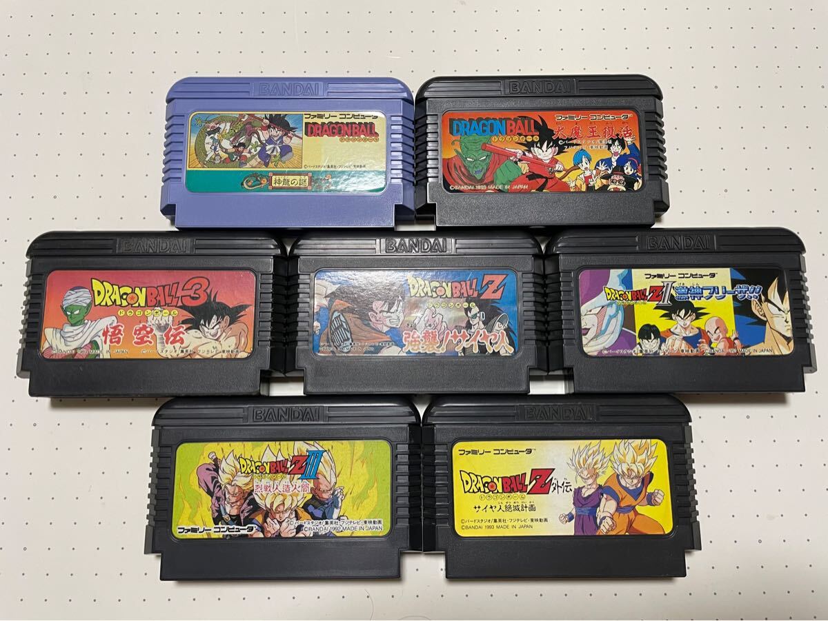 ☆FC 名作 人気作 美品 DRAGON BALL ドラゴンボール 1 2 3 Z Ⅰ Ⅱ Ⅲ 外伝 セット アクション RPG ☆動作確認済 端子・除菌清掃済