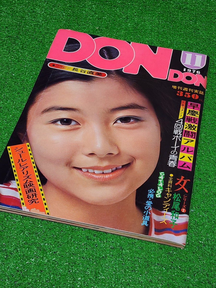 月刊 DON DON　男の雑誌ドンドン　1976年11月号　表紙:手塚さとみ　ピンナップ:岡田奈々　長谷直美　松尾和子　キャンディーズ　大山倍達