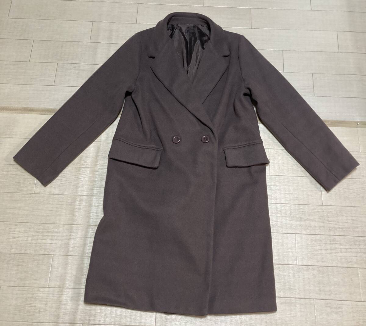 GRL グレイル レディース チェスターコート Lサイズ 紫がかったグレー_画像1