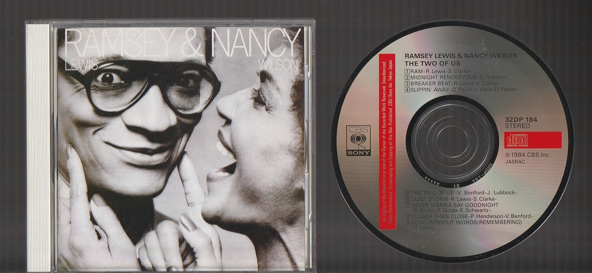 即決 RAMSEY LEWIS & NANCY WILSON ラムゼイ・ルイス＆ナンシー・ウィルソン THE TWO OF US トゥ・オブ・アス 32DP-184 国内盤CD
