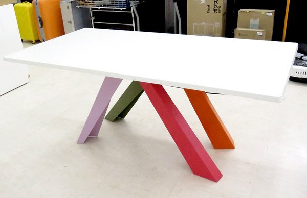北海道/千歳市発 BONALDO/ボナルド BIG TABLE/ビッグテーブル ダイニングテーブル ホワイト 幅180cm イタリア