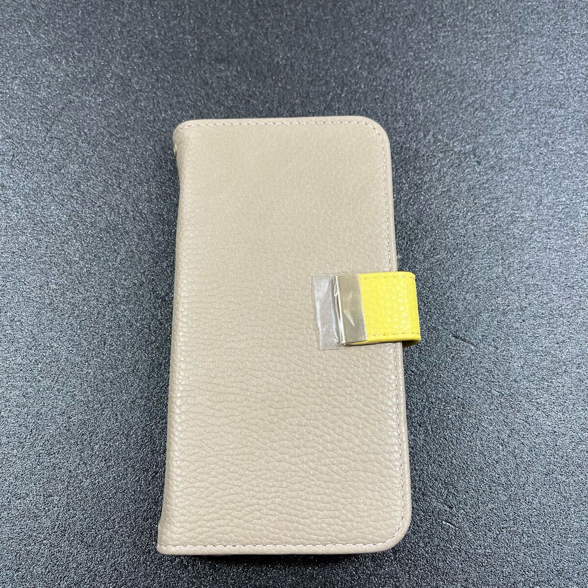 AQUOS sense 6 / sense 6sケース 手帳型 ショルダー ストラップ付き カード収納 スタンド機能 マグネット式 レザー アプリコットイェロー_画像6