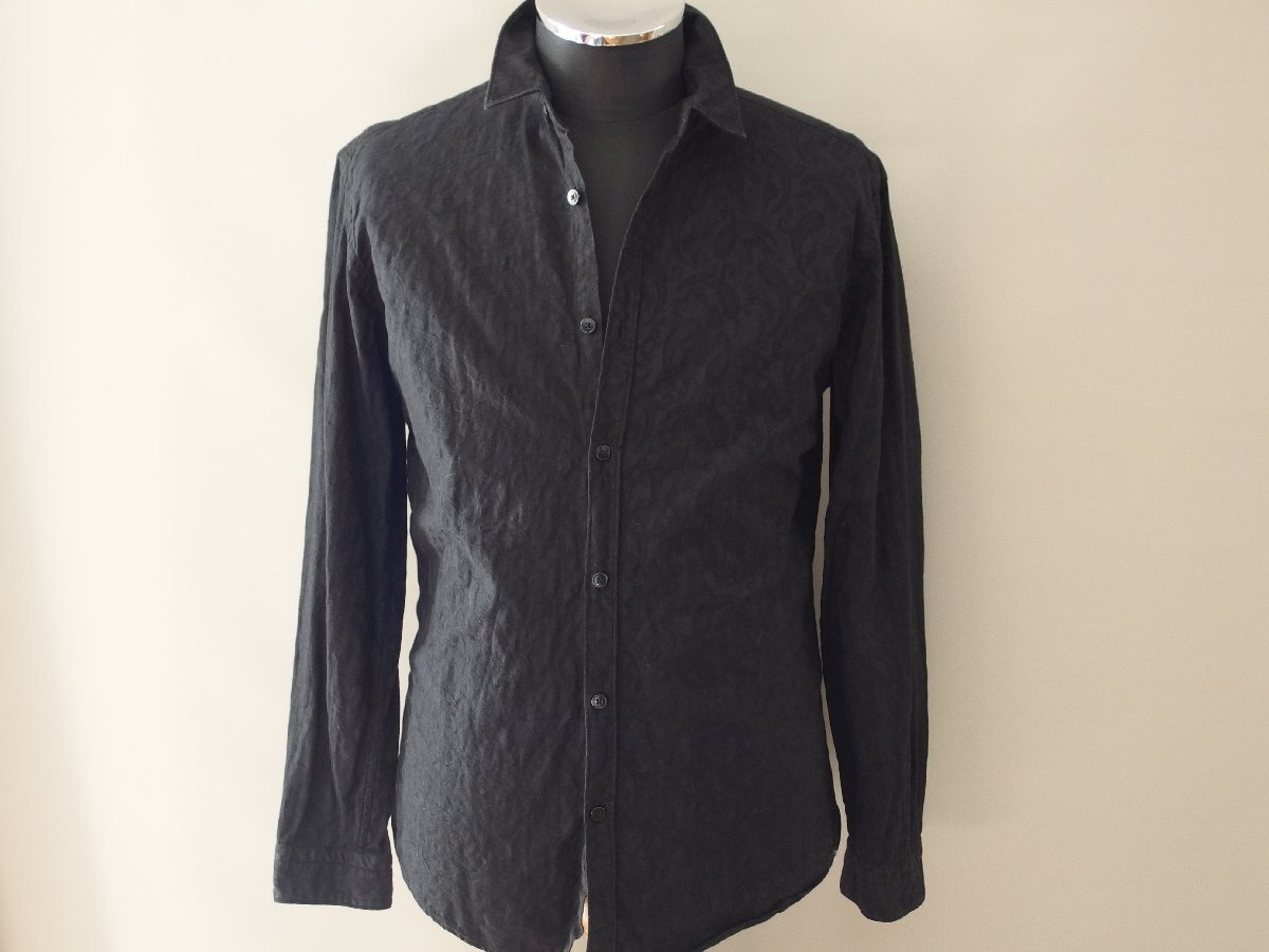 ザラマン★長袖シャツ★総柄★ペイズリー風柄★Ｓサイズ（USA）★ブラック★ZARA MAN_画像2