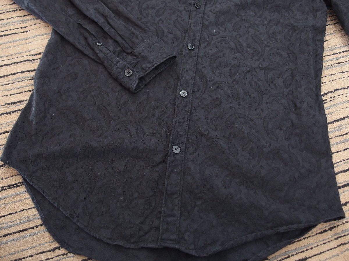 ザラマン★長袖シャツ★総柄★ペイズリー風柄★Ｓサイズ（USA）★ブラック★ZARA MAN_画像8