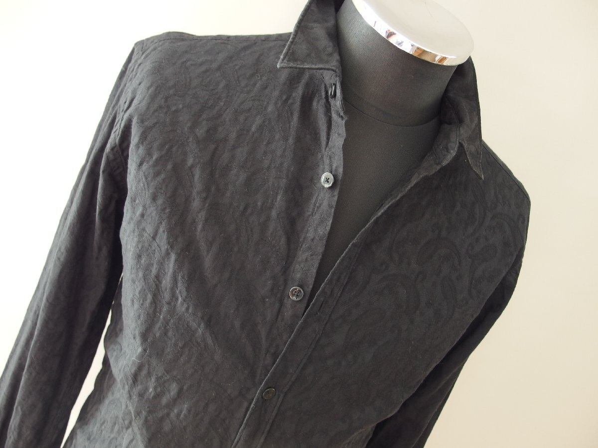 ザラマン★長袖シャツ★総柄★ペイズリー風柄★Ｓサイズ（USA）★ブラック★ZARA MAN_画像9