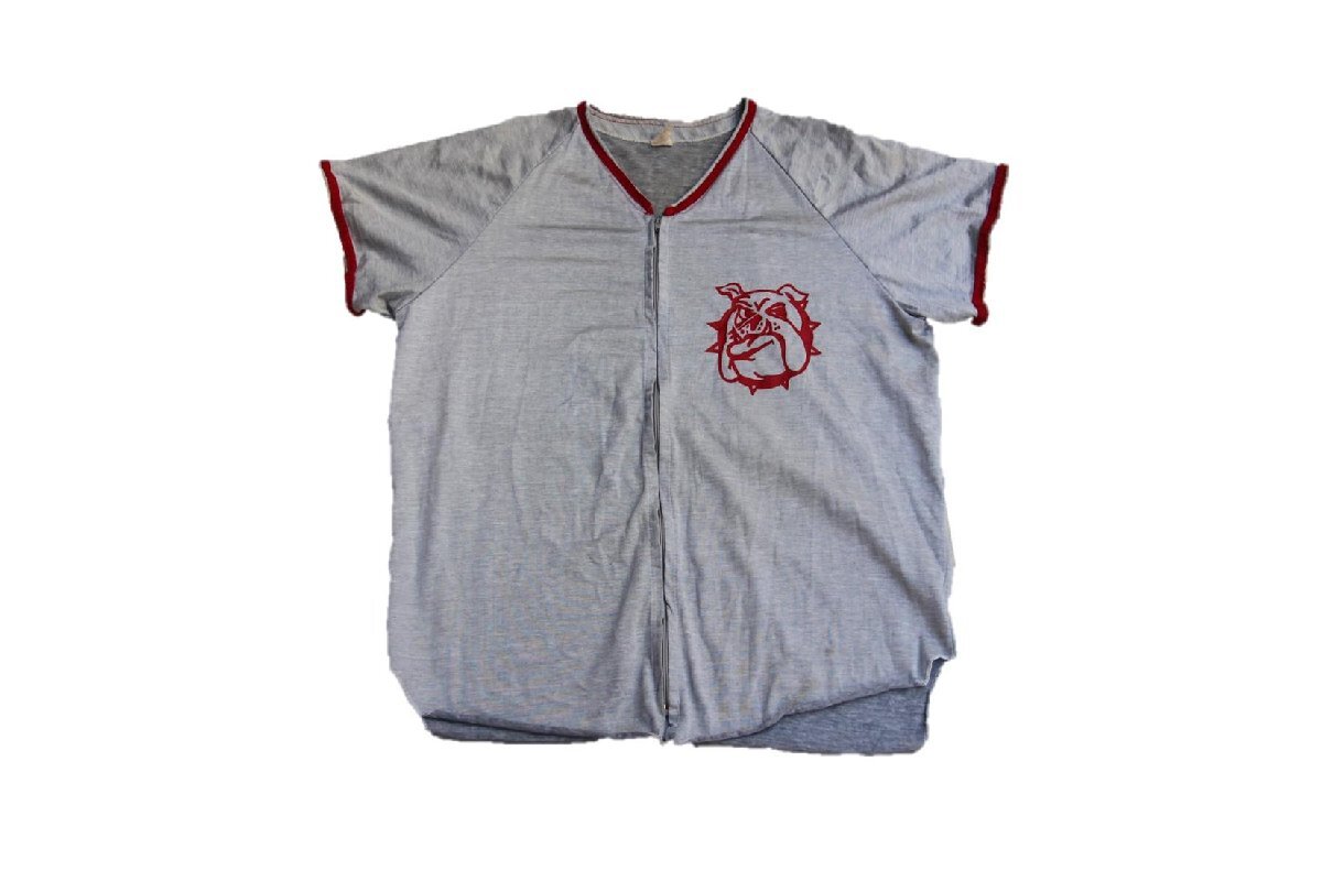 50s 60s VINTAGE ヴィンテージ USED 古着 Southern Athletic Rayon Baseball Shirts レーヨンベースボールシャツ Print Wappen Number 42