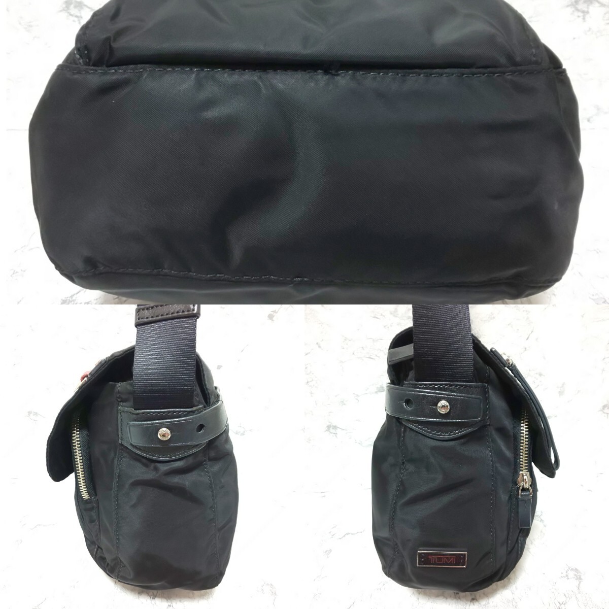 美品】TUMI トゥミ 強化ナイロン フラップミニショルダーバッグ 美品】TUMI トゥミ 強化ナイロン フラップミニショルダーバッグ