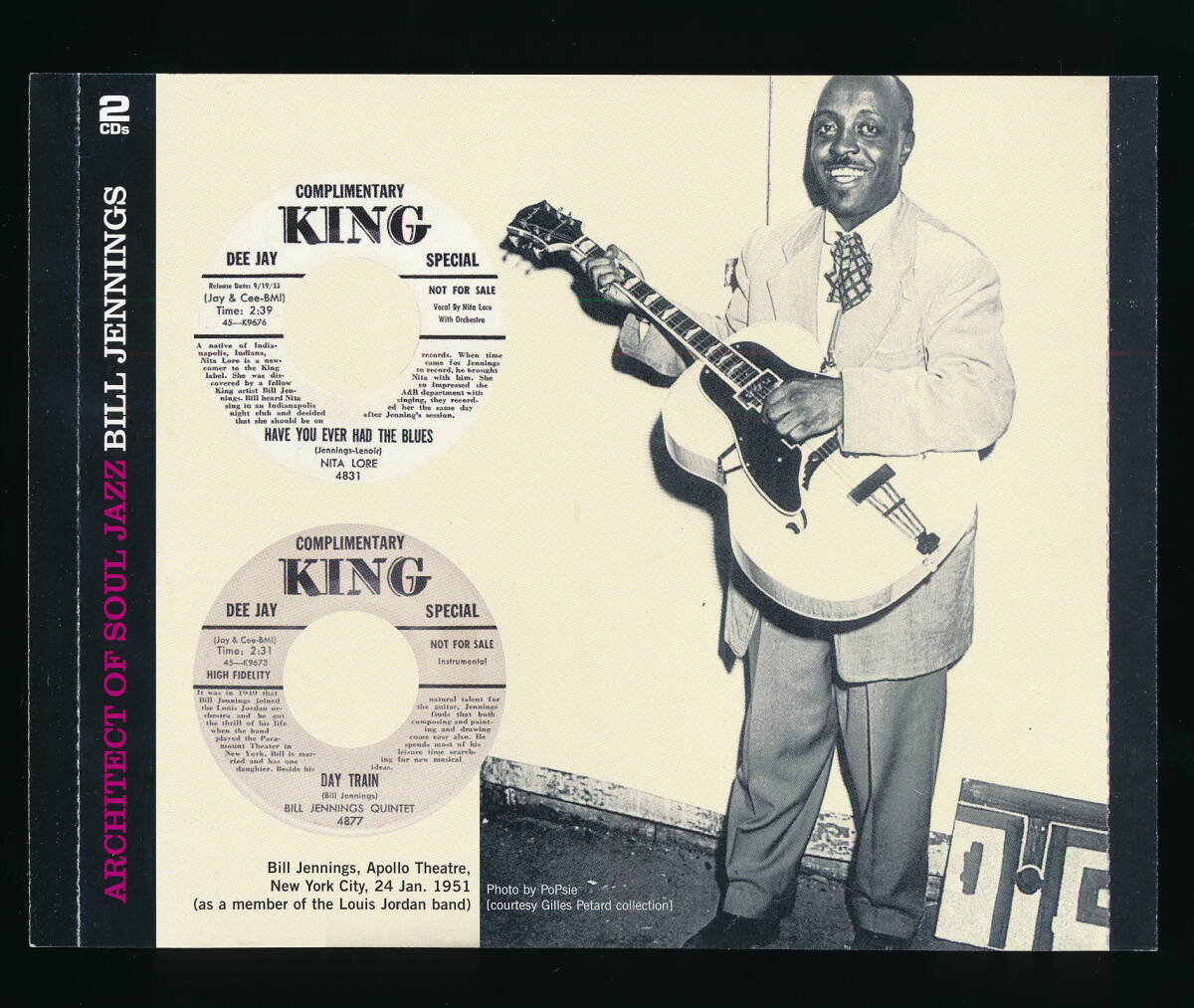 *2CD*BILL JENNINGS*ARCHITECT OF SOUL JAZZ*THE COMPLETE EARLY RECORDINGS 1951-1957*2013 год зарубежная запись *FRESH SOUND FSR-CD 816*