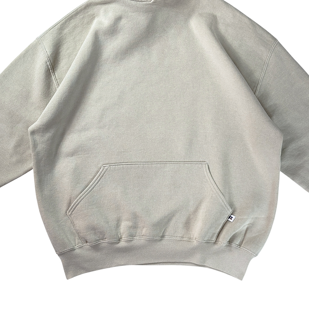 90s ビンテージ RUSSELL ATHLETIC 希少色 レアカラー 薄 ベージュ XL 無地 スウェット パーカー ラッセル アスレチック // USA 00s akimbo_画像4