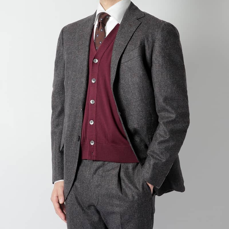 ◆【gim(ジム)/秋冬/Super140'sウルトラスーパーファインウール30G Vネックニットベスト】[gim2370406-48]_画像10