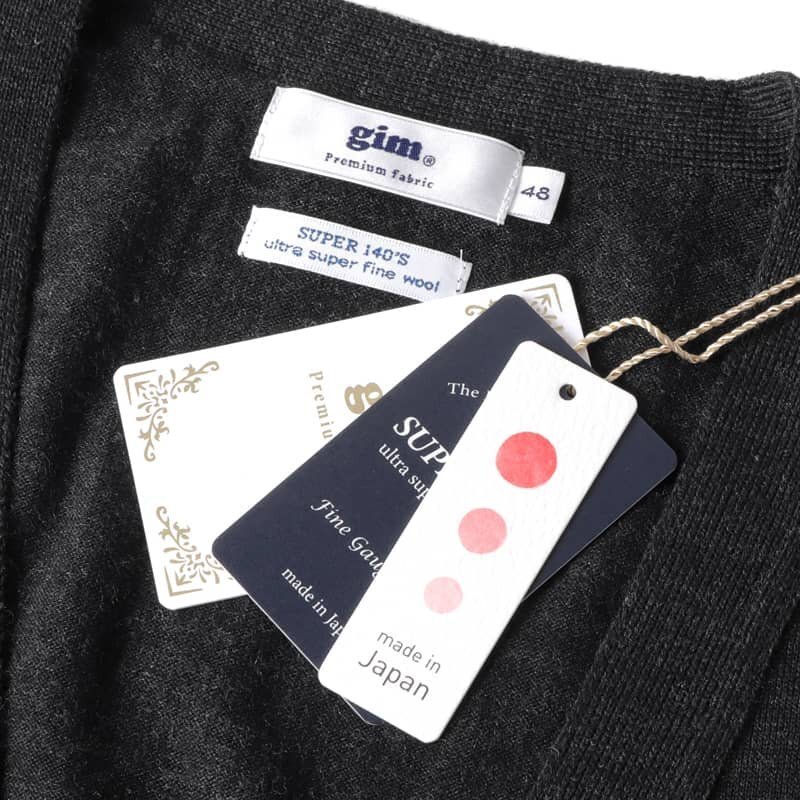 ◆【gim(ジム)/秋冬/Super140'sウルトラスーパーファインウール30G Vネックニットベスト】[gim2370406-48]_画像8