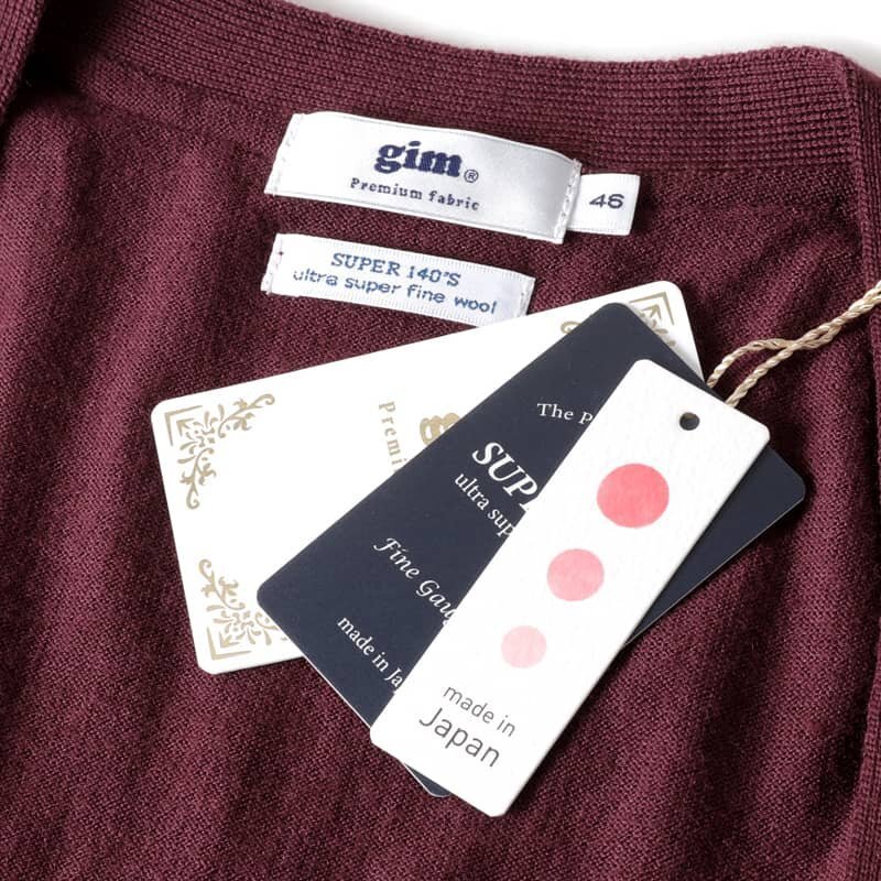 ◆【gim(ジム)/秋冬/Super140'sウルトラスーパーファインウール30G Vネックニットベスト】[gim2370404-50]_画像8