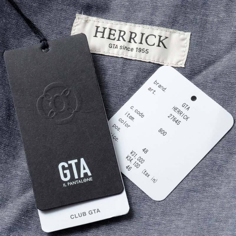 GTA(ジーティーアー) / コットンストレッチギャバジンサイドアジャスター付き2プリーツテーパードパンツ(HERRICK/27645) [gta2470801-44]