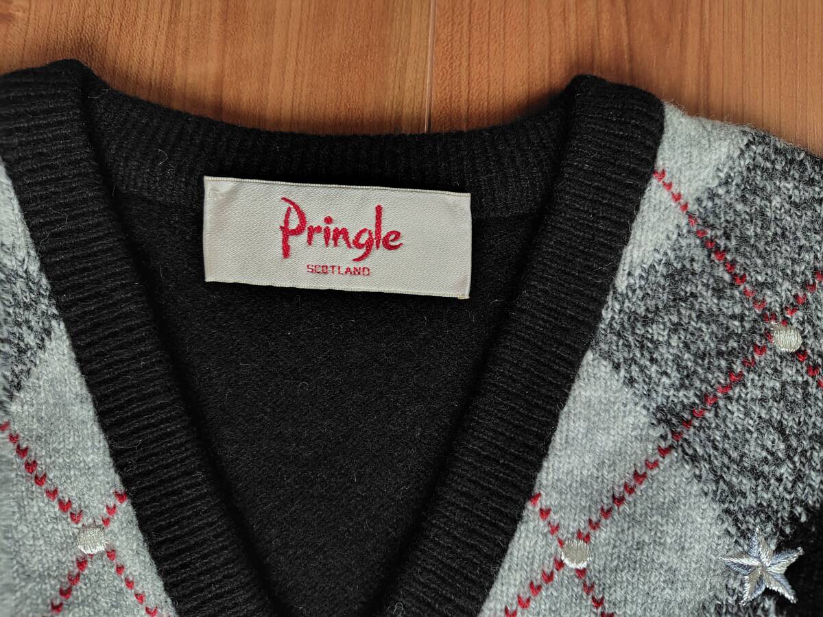 Pringle プリングル　ウールニットベスト　スコットランド製 Sサイズ _画像3