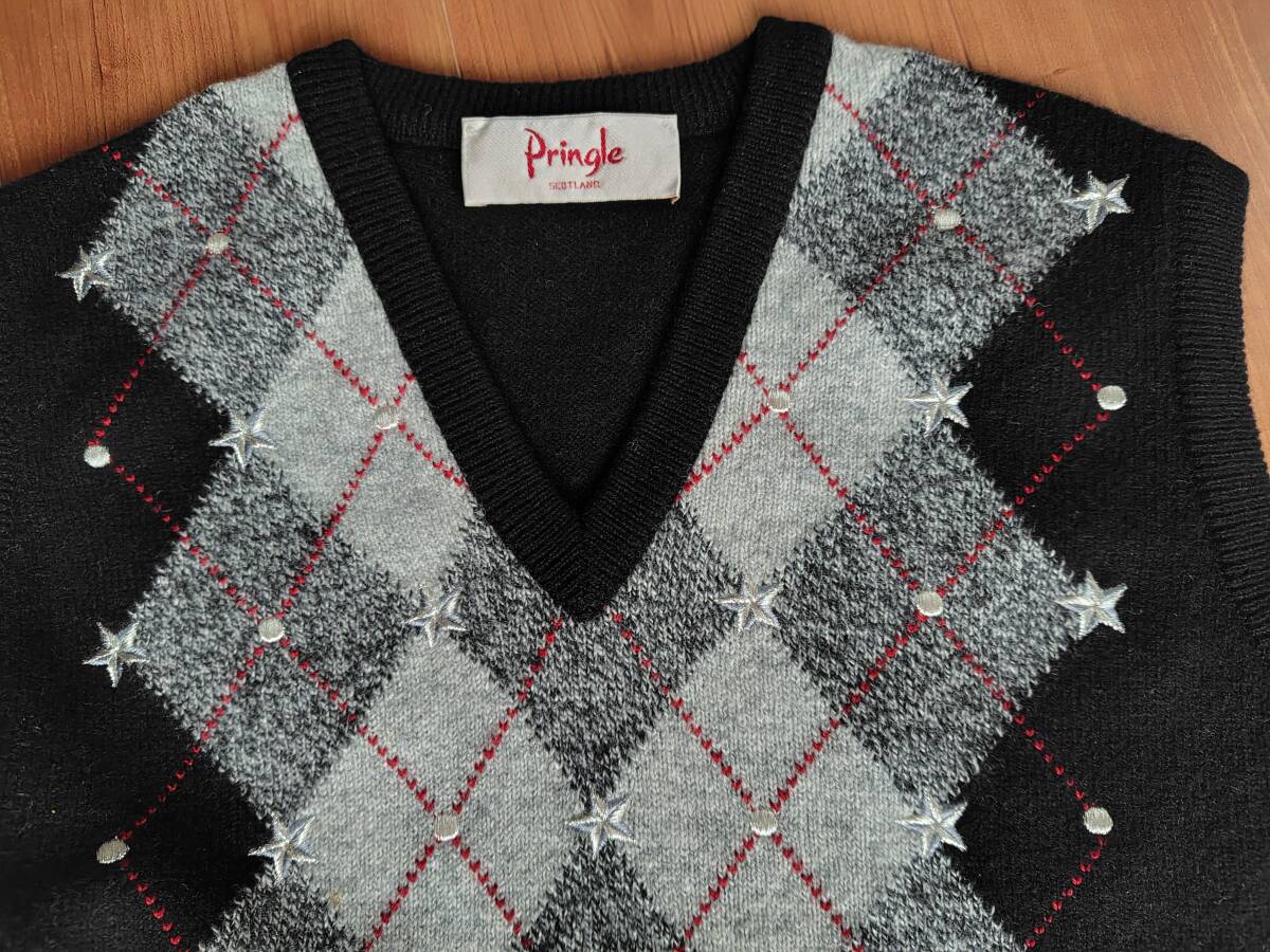 Pringle プリングル　ウールニットベスト　スコットランド製 Sサイズ _画像7