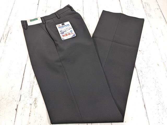 【12yt280】中学校 高校 男子用学生服 制服 FRASER LAND 夏服ズボン スラックス FZ3800 ブラック ウエスト64㎝ 未使用◆W70