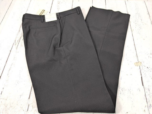 【12yt315】中学校 高校 男子用学生服 制服に!! FIVE 冬服ズボン スラックス 22706 黒 ウエスト79㎝ 未使用◆W70
