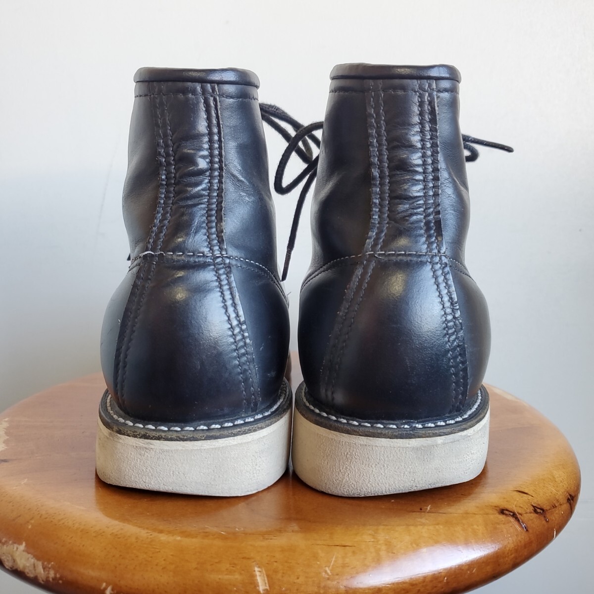 1079◆【5 1/2E】97年製 犬タグ レッドウィング REDWING 8179 アイリッシュセッターブーツ 23.5㎝位 黒 ブラック モックトゥ 中古 USED 