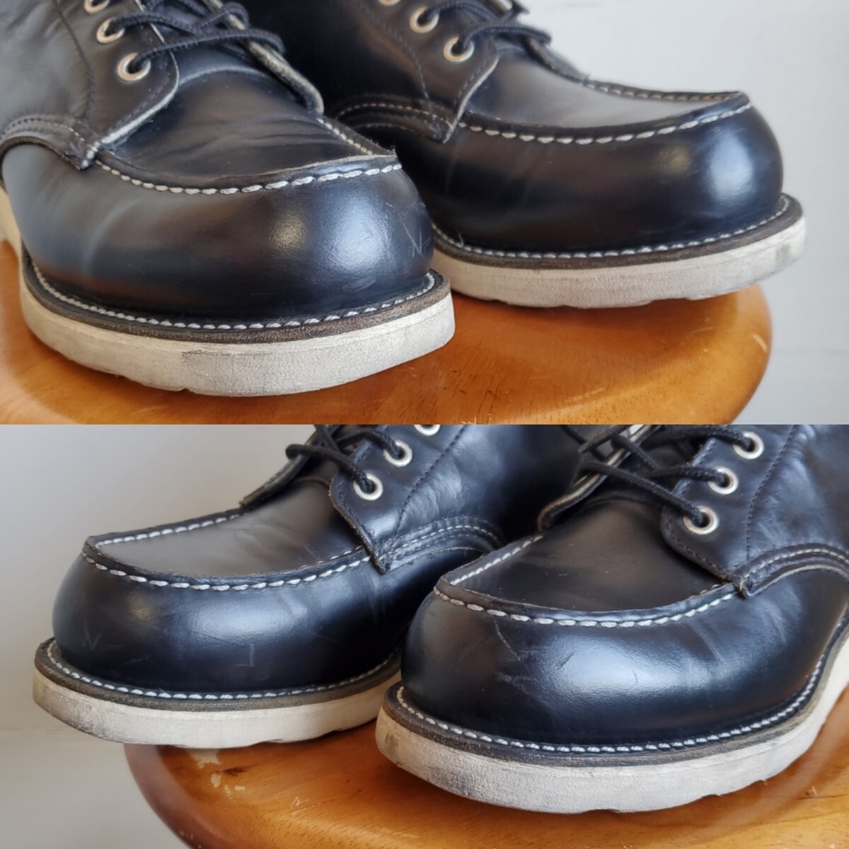 1079◆【5 1/2E】97年製 犬タグ レッドウィング REDWING 8179 アイリッシュセッターブーツ 23.5㎝位 黒 ブラック モックトゥ 中古 USED 