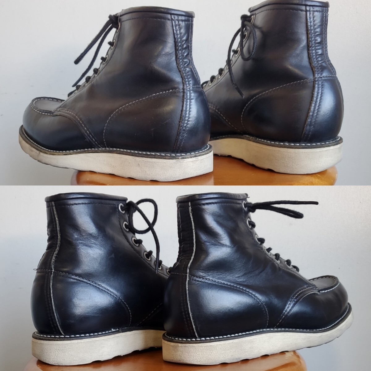 1079◆【5 1/2E】97年製 犬タグ レッドウィング REDWING 8179 アイリッシュセッターブーツ 23.5㎝位 黒 ブラック モックトゥ 中古 USED 