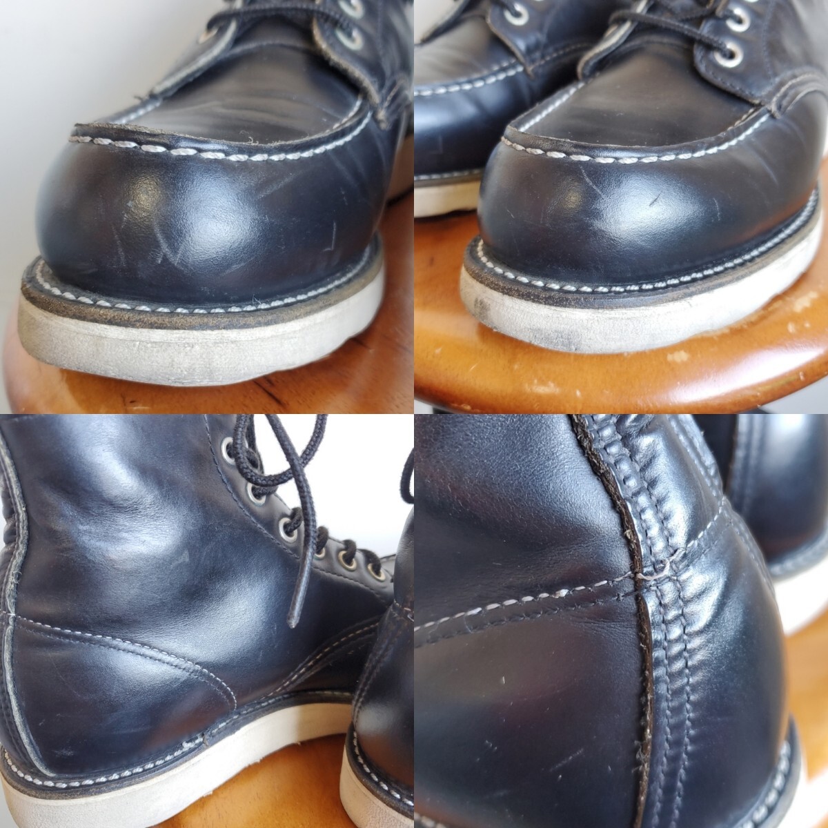 1079◆【5 1/2E】97年製 犬タグ レッドウィング REDWING 8179 アイリッシュセッターブーツ 23.5㎝位 黒 ブラック モックトゥ 中古 USED 