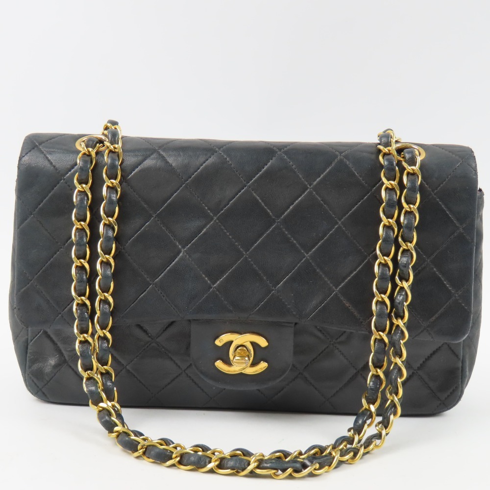 美品CHANELシャネル マトラッセラムスキンWフラップアンティーク美品 美品CHANELシャネル マトラッセラムスキンWフラップアンティーク美品