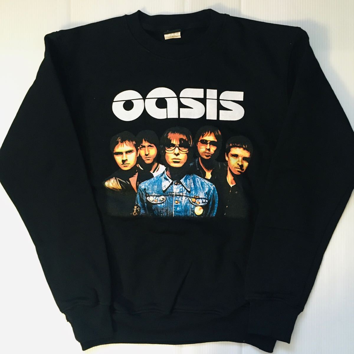 オアシス　oasis L 裏起毛　バンド　スウェット　トレーナー　ブラック　..
