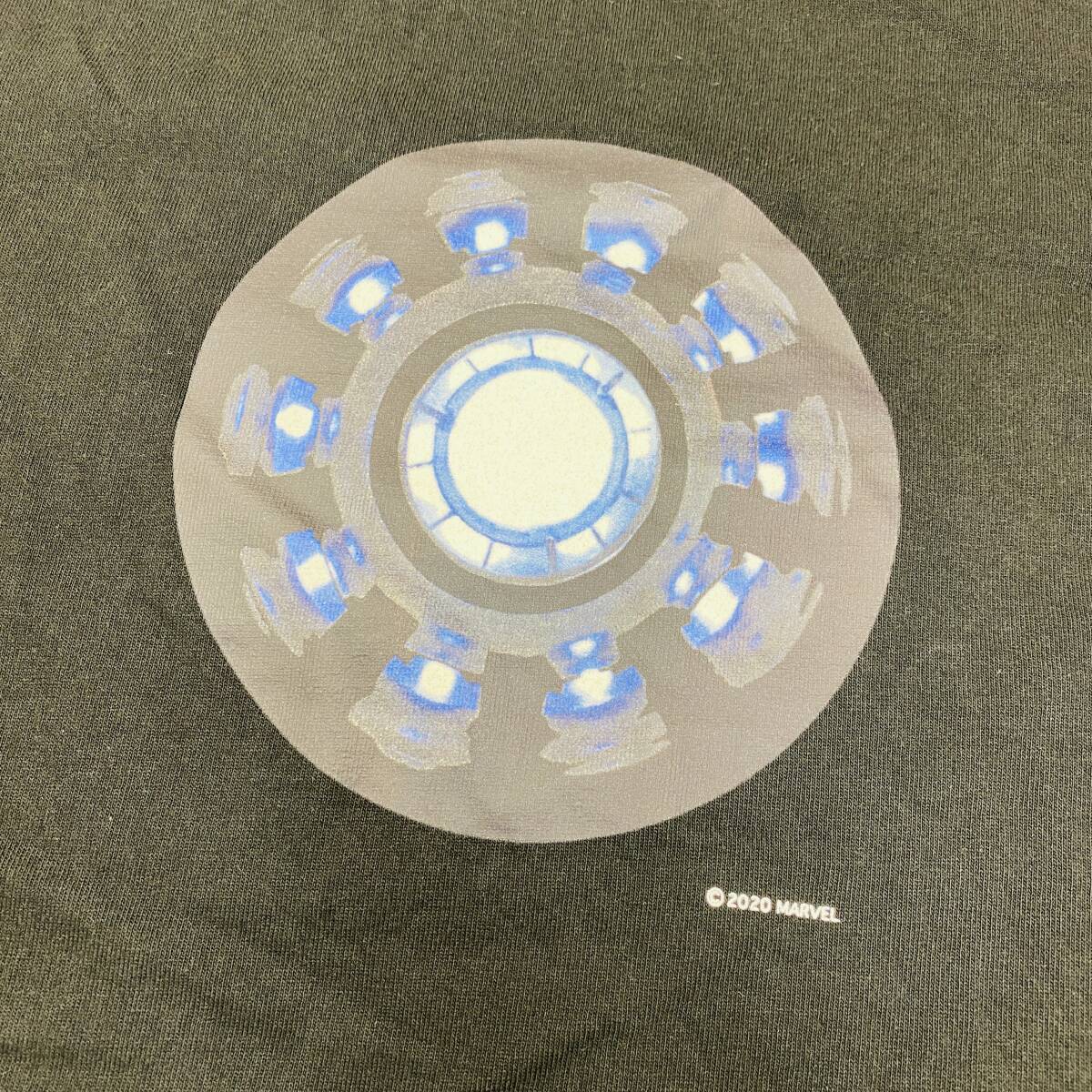 【２３３】アイアンマン　Tシャツ　サイズL プリント　光るアークリアクター Tシャツ MARVEL IRON MAN アメコミT_画像7