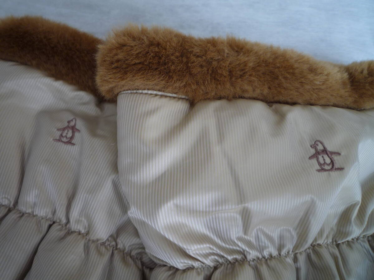 прекрасный товар Munsingwear Munsingwear одежда Golf гетры Gold бежевый боа мех с хлопком мелкие вещи сделано в Японии