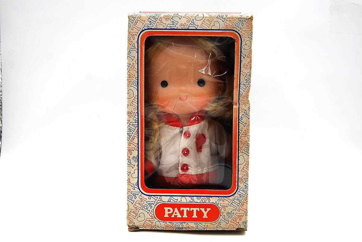サンリオ 1975年 PATTY&JIMMY パティソフビ人形 箱付 パティ&ジミー SANRIO 当時物 昭和レトロ　レア
