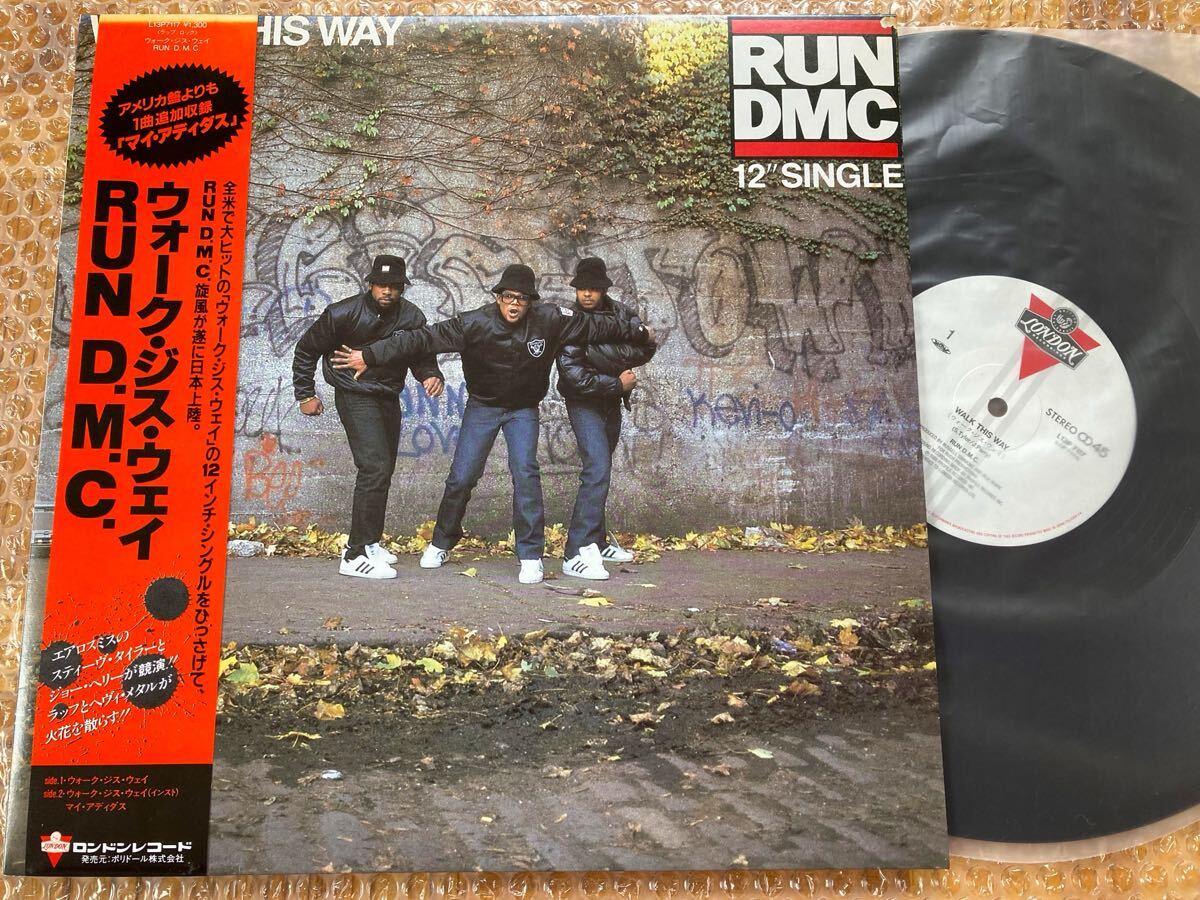 【良品】12inch RUN D.M.C. / ウォーク・ジス・ウェイ マイ・アディダス　帯付　エアロスミス