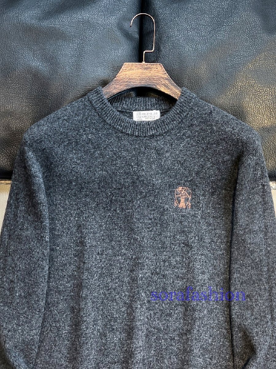 BRUNELLO CUCINELLIブルネロ クチネリ メンズニット長袖T-シャツ BRUNELLO CUCINELLIブルネロ クチネリ メンズニット長袖T-シャツ