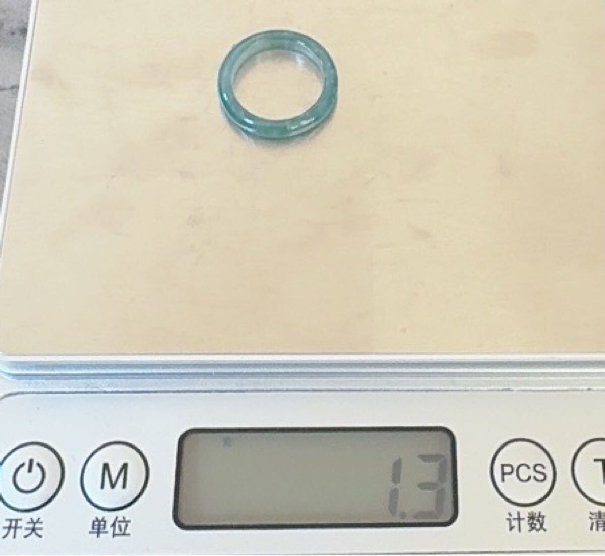 R2-0371天然本翡翠《本物保証》 翡翠リング約9号 一点物 希少 縁起物 お守り パワーストーン_画像7