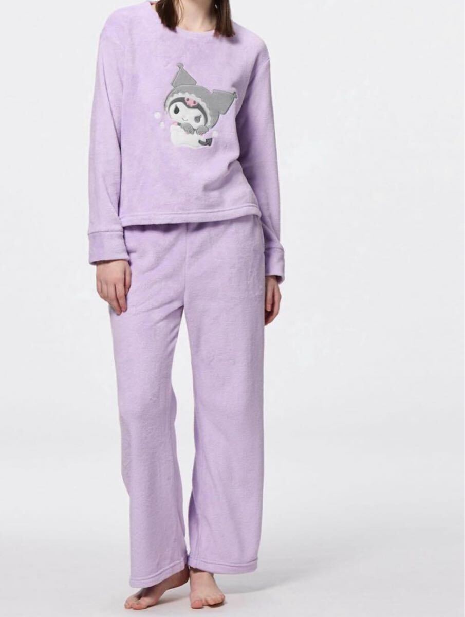 ★クロミ×GU★ルームウェア★L★マシュマロフィールラウンジセット★紫★パープル★サンリオ★Sanrio★コラボ商品★KUROMI★クロミちゃん_画像1