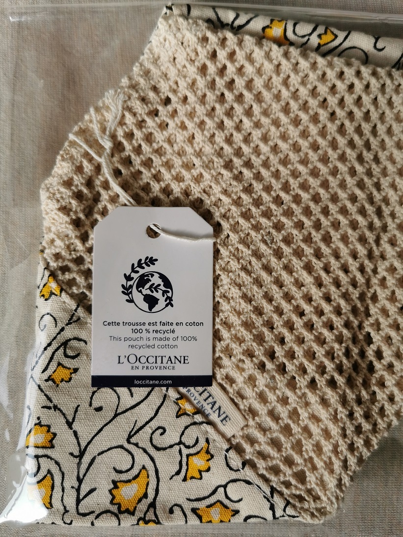 非売品 未使用 プレゼント付 ロクシタン リバーシブルバスタオル ローズミニタオル エココットンミニバッグ ノベルティpurifying freshness_画像8