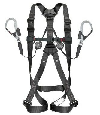 新規格 タジマ ハーネスGS 黒 ER150ダブルL2セット A1GSMER-WL2BK サイズM 両側巻取式 フルハーネス型 TJMデザイン TAJIMA 265876 '