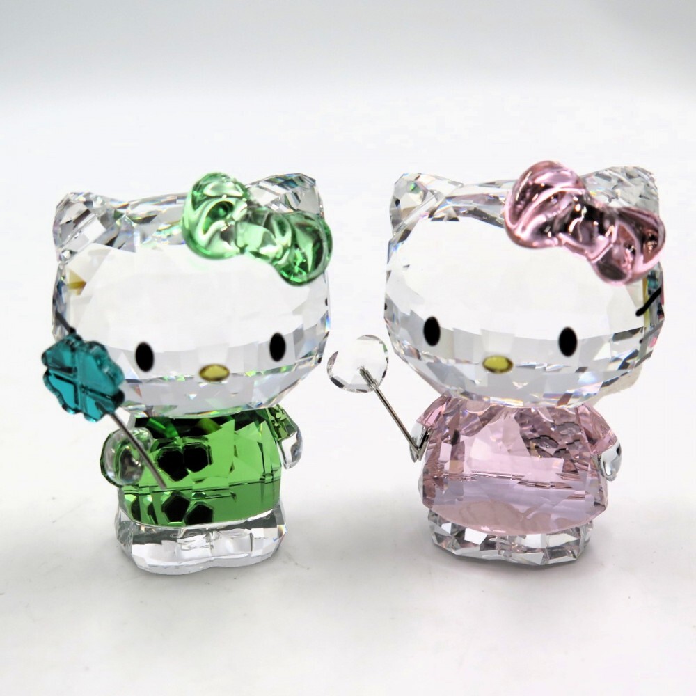 SWAROVSKI キティ クローバー｜置物