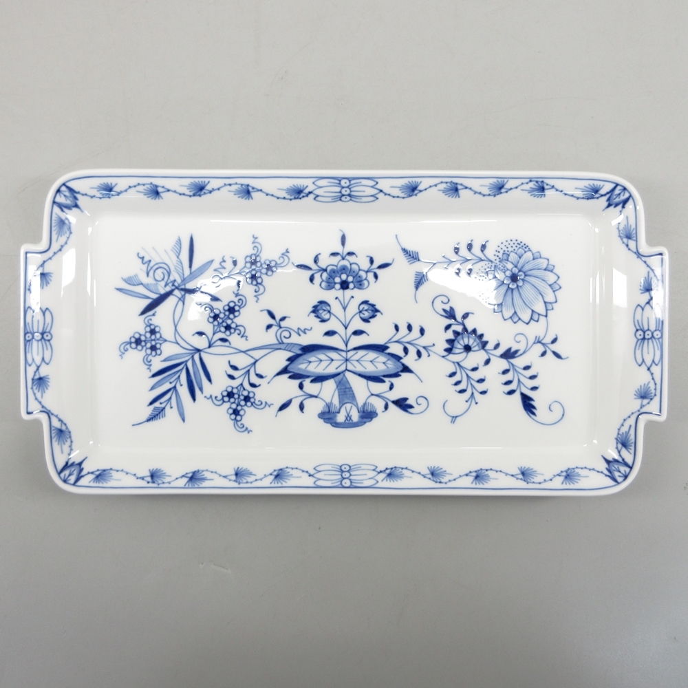 未使用 Meissen マイセン ブルーオニオン スクエア 深皿 プレート MEISSEN ブルーオニオン スクエアプレート 未使用 Meissen