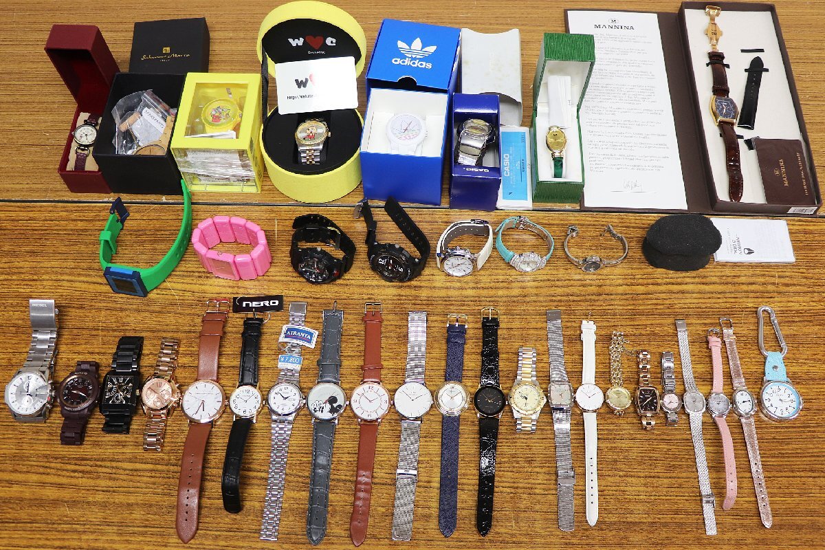 S◇ジャンク品◇腕時計等 37点 まとめてセット CASIO/Baby-G/SEIKO/NIXON/DIESEL/DW/RICOH/SKAGEN/ELGIN/WICCA/MEDICI/POLOCE/MANNINA 他