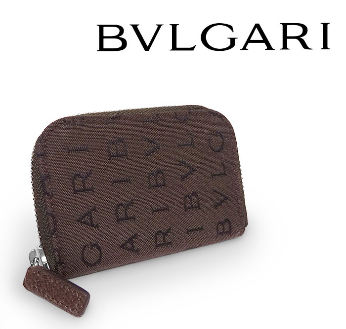 美品 ほぼ未使用】 ブルガリ BVLGARI ロゴマニア ラウンド 美品 ほぼ未使用】 ブルガリ BVLGARI ロゴマニア ラウンド