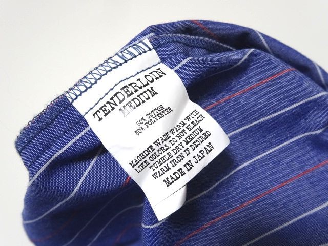TENDERLOIN 17SS STRIPE WORK SHT U BD M size / テンダーロイン ストライプ ワークシャツ メンズ 定価25300円