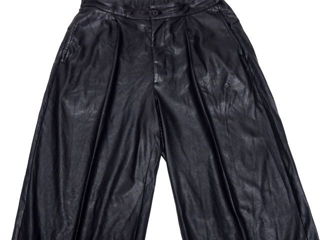 VEIN 2022-2023AW SYNTHETIC LEATHER ONE TUCK WIDE TROUSERS 3 size / ヴェイン シンセティックレザー パンツ メンズ 定価35200円_画像1