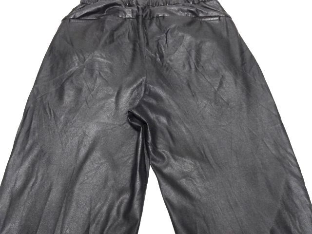 VEIN 2022-2023AW SYNTHETIC LEATHER ONE TUCK WIDE TROUSERS 3 size / ヴェイン シンセティックレザー パンツ メンズ 定価35200円_画像3