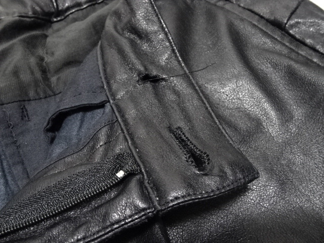 VEIN 2022-2023AW SYNTHETIC LEATHER ONE TUCK WIDE TROUSERS 3 size / ヴェイン シンセティックレザー パンツ メンズ 定価35200円_画像10