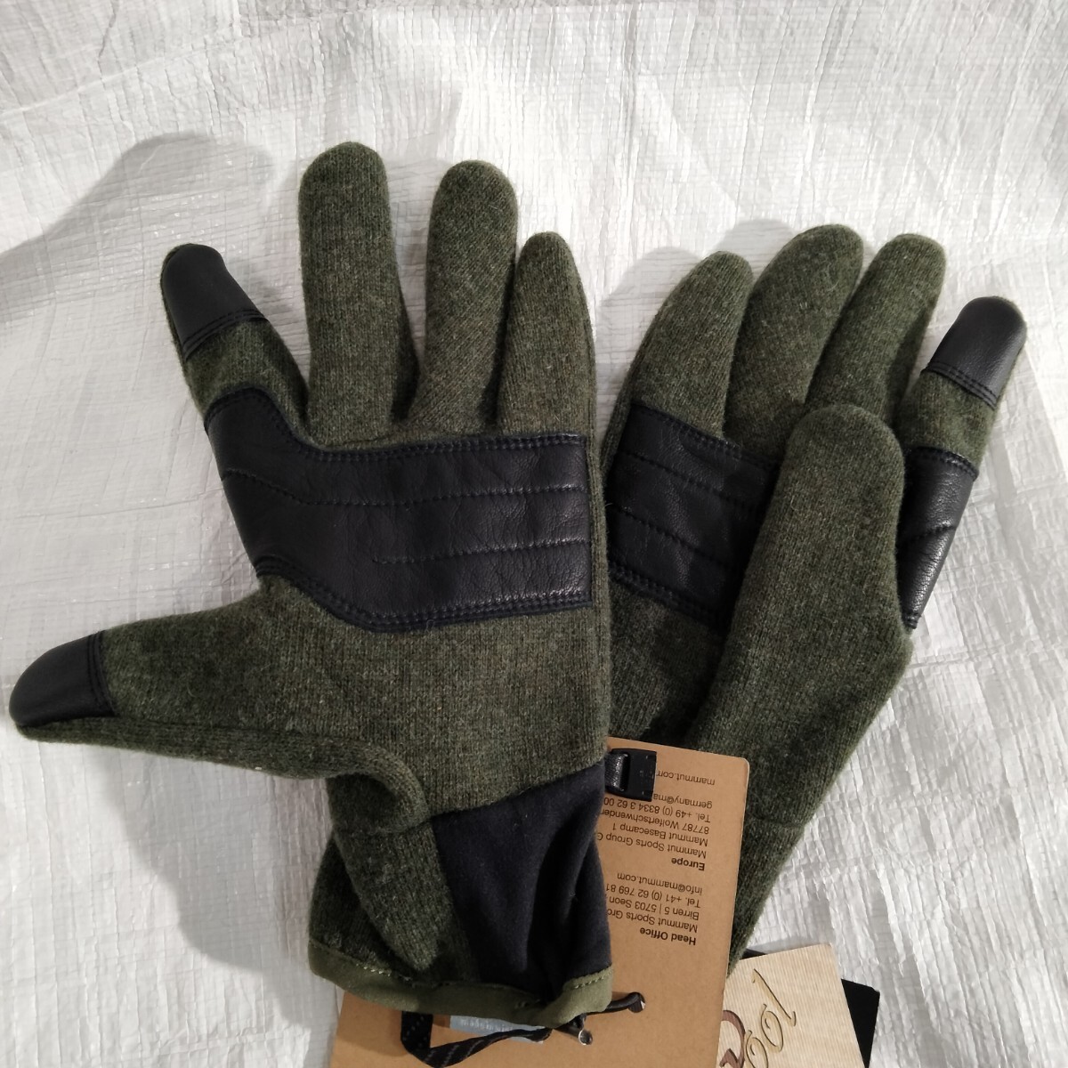 マムート MAMMUT パッション グローブ Passion Glove 1190-00110 ウール　革　ポリウレタン　 アウトドア登山用　保温　防風　手袋　wool