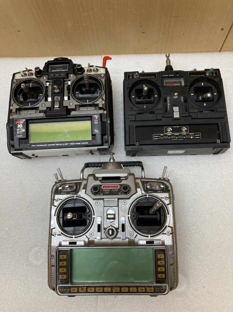 RE0197 Futaba フタバ PCM1024Z ／JR PROPO PCM10／SANWA 送信機 ラジコン プロポ 3点まとめ 未確認 現状品 0910