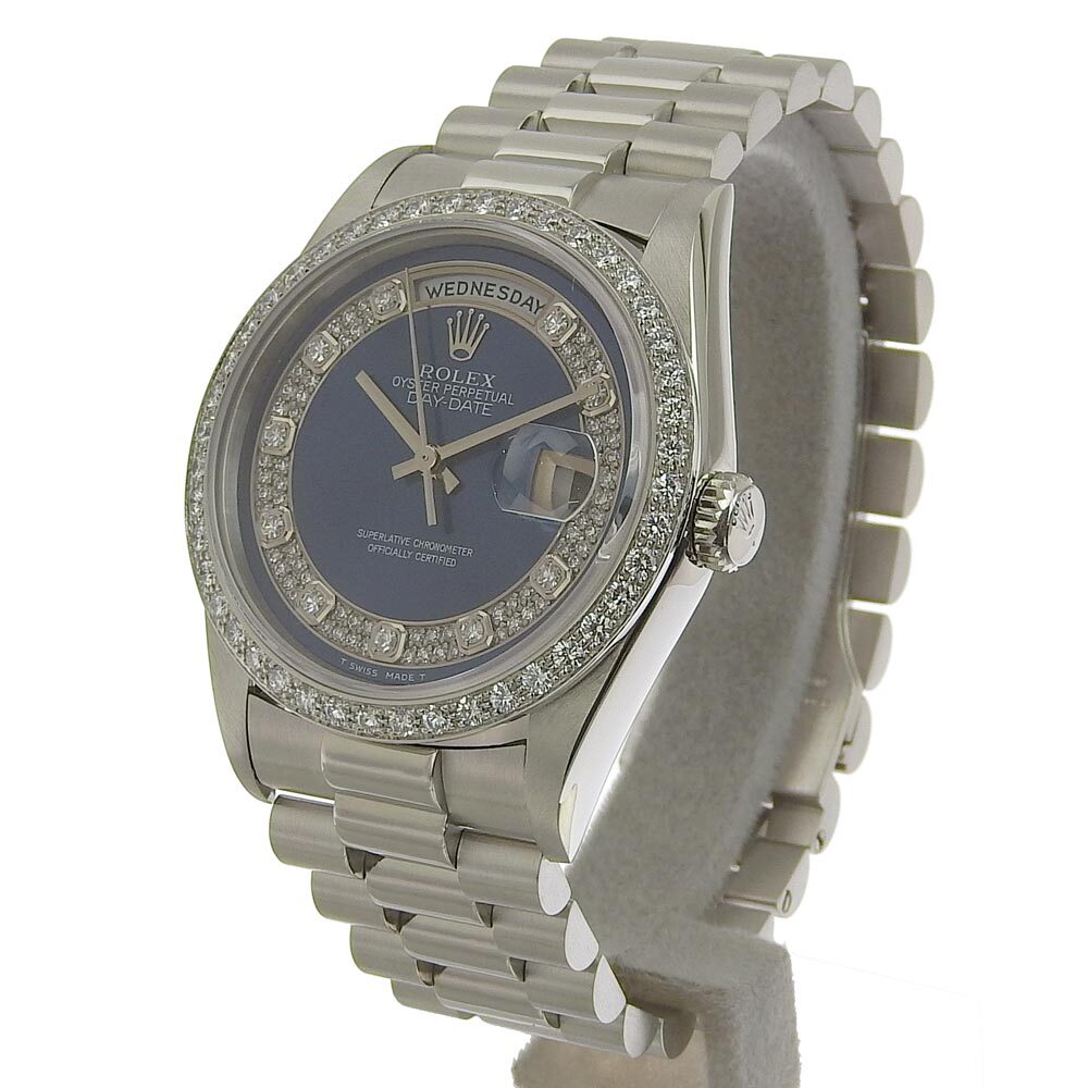 【本物保証】 新品同様 ロレックス ROLEX デイデイト メンズ 自動巻き オートマ 腕時計 ミリヤード 希少 18346MG L番 2022/05 OH済