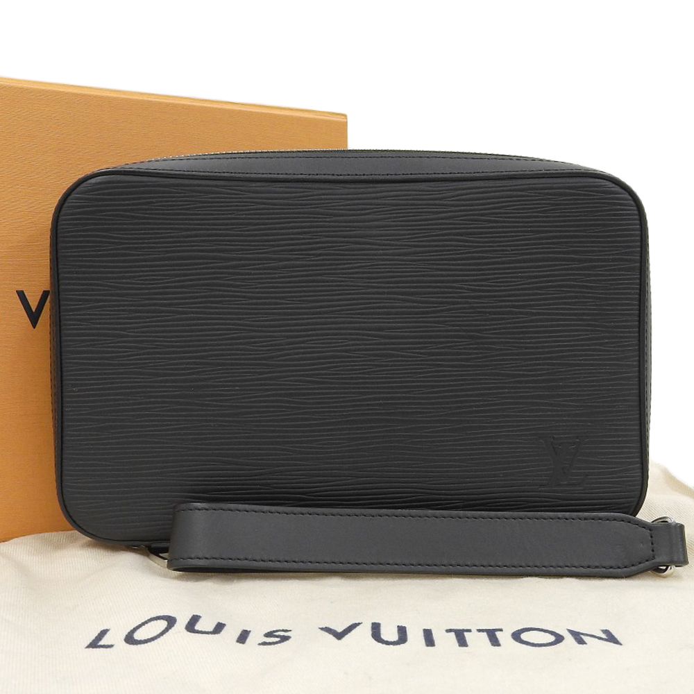 【本物保証】 箱?布袋付 超美品 ルイヴィトン LOUIS VUITTON エピ ダンディウォレット M64000 クラッチバッグ トラベルポーチ ノワール