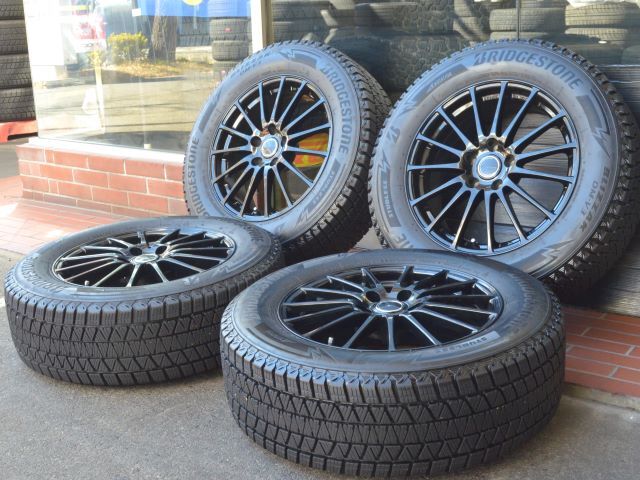 17in ブリヂストン エコフォルム CRS101 17X7.0J PCD 114.3 5穴 +35 ブリザック DM-V3 225/65R17 9分山スタッドレス付 ハリアー NX RAV4 等